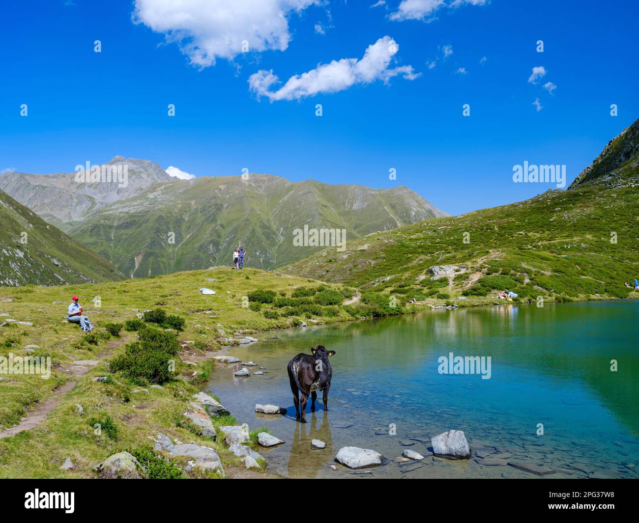 Hirschebensee, Kuehtai, in den Stubai-Alpen. Europa, Österreich, Tirol Stockfoto