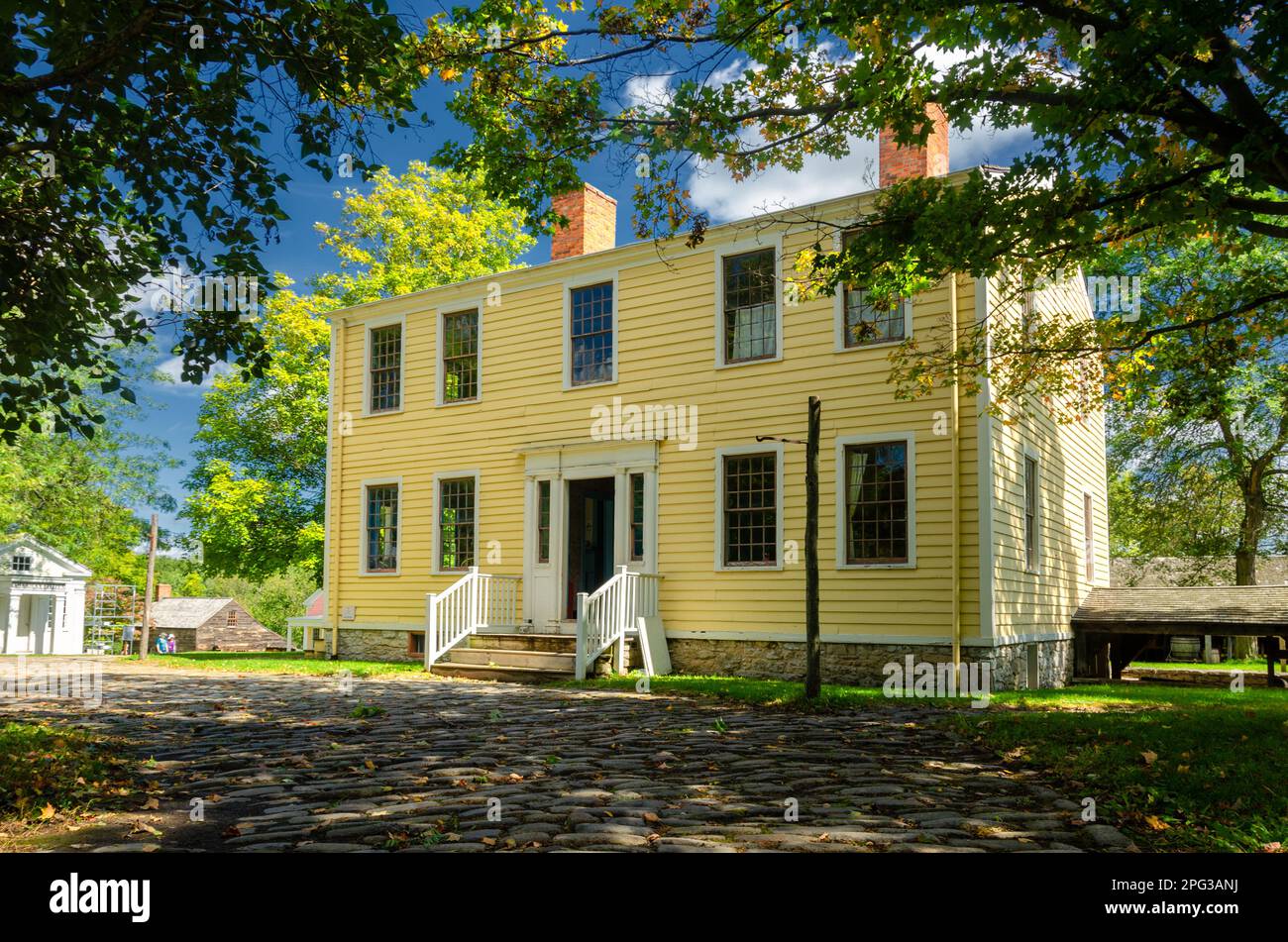 Hosmer's Inn. Genesee Country Village & Museum. Mumford, New York. Stockfoto