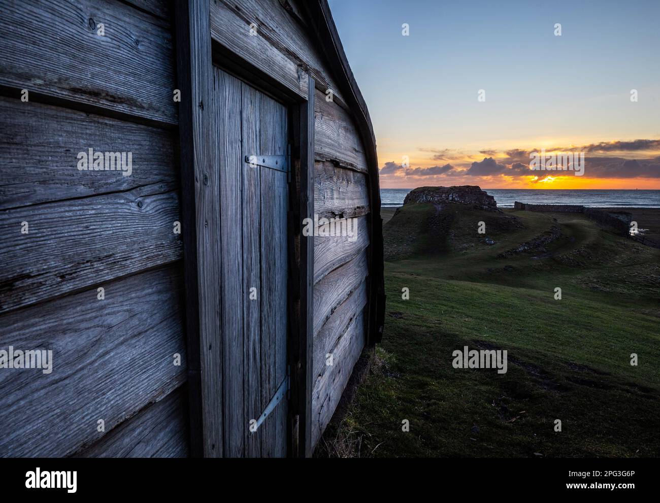Schloss Lindisfarne in Dawn Stockfoto
