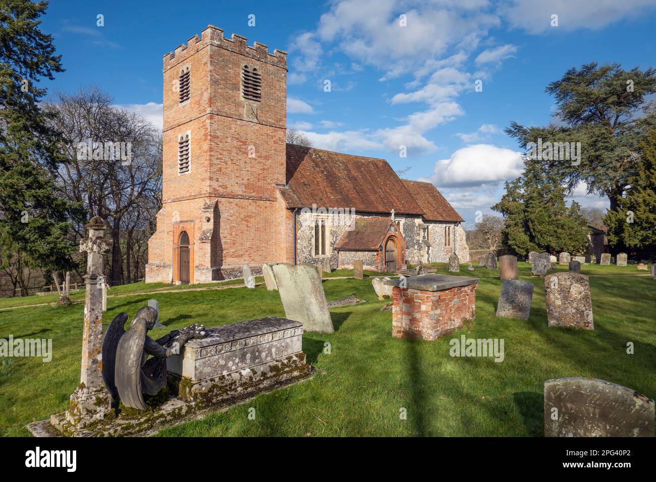 Hamstead Marshall St Mary's Church, Hamstead Marshall, Newbury, Berkshire, England, Großbritannien, Europa Stockfoto