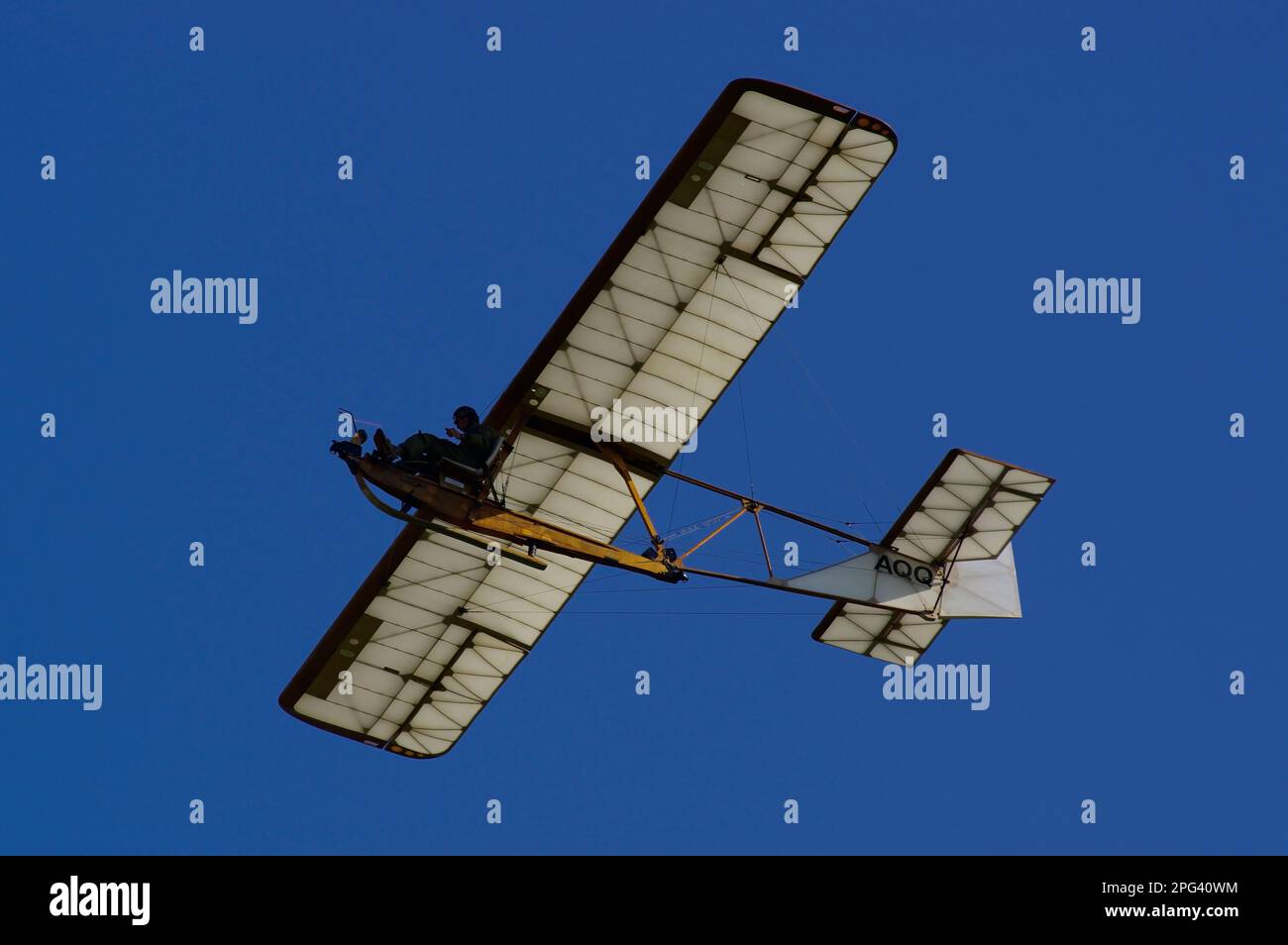 Elliots of Newbury Eton TX.1 G-ALPS, in Shuttleworth Collection, Old Warden, Biggleswade, Bedfordshire, England, Vereinigtes Königreich. Stockfoto