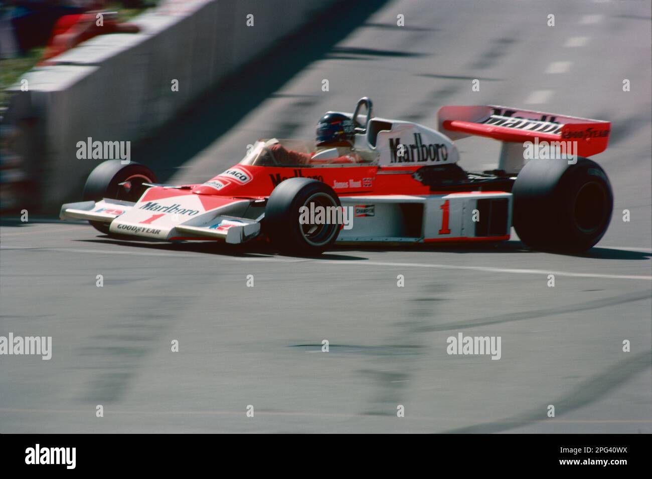 James Hunt. 1977 United States Grand Prix West Stockfoto