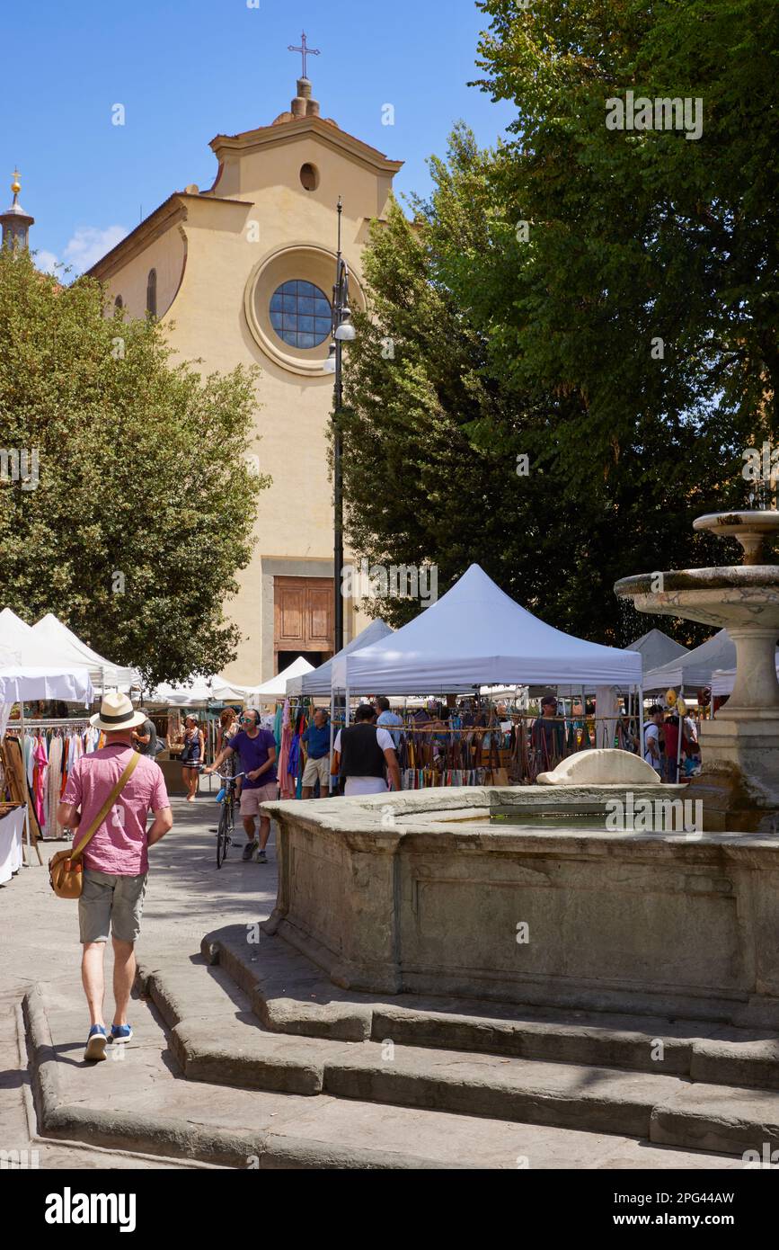 Mercato di Santo Spirito, Florenz, Italien Stockfoto