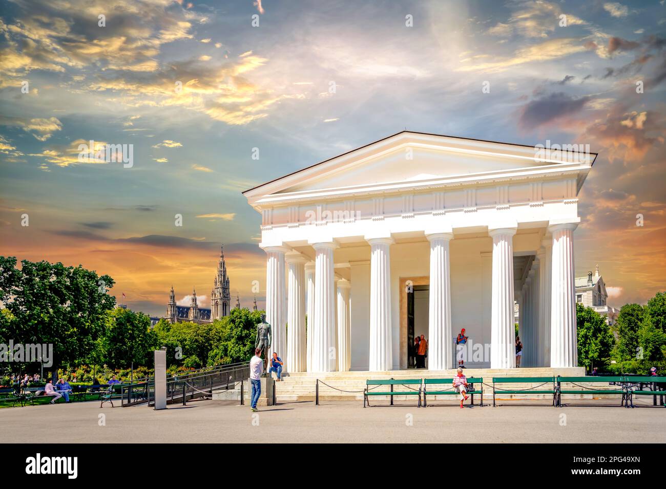 Pavillon, Volkspark, Wien, Österreich Stockfoto