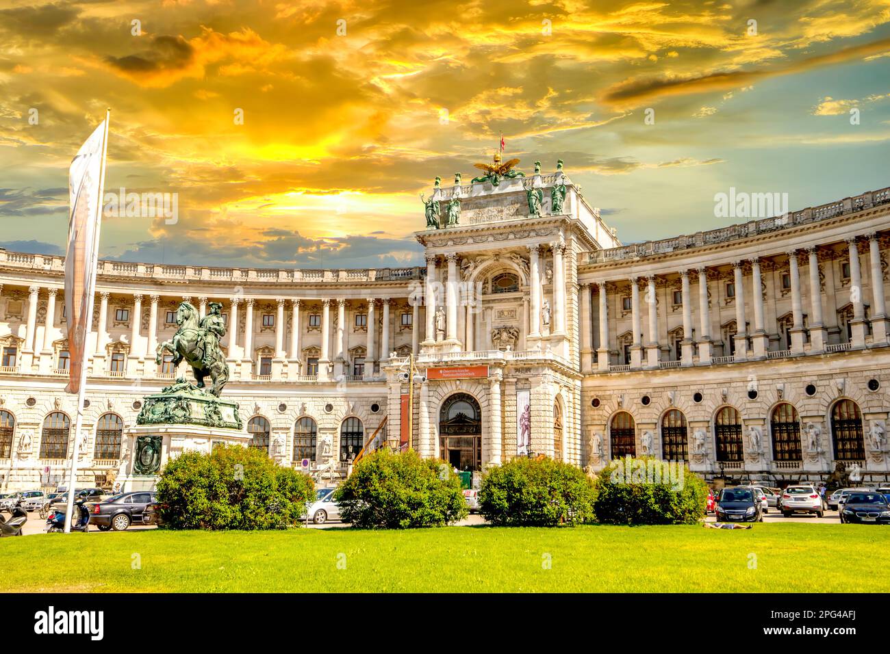 Nationalbibliothek, Wien, Österreich Stockfoto