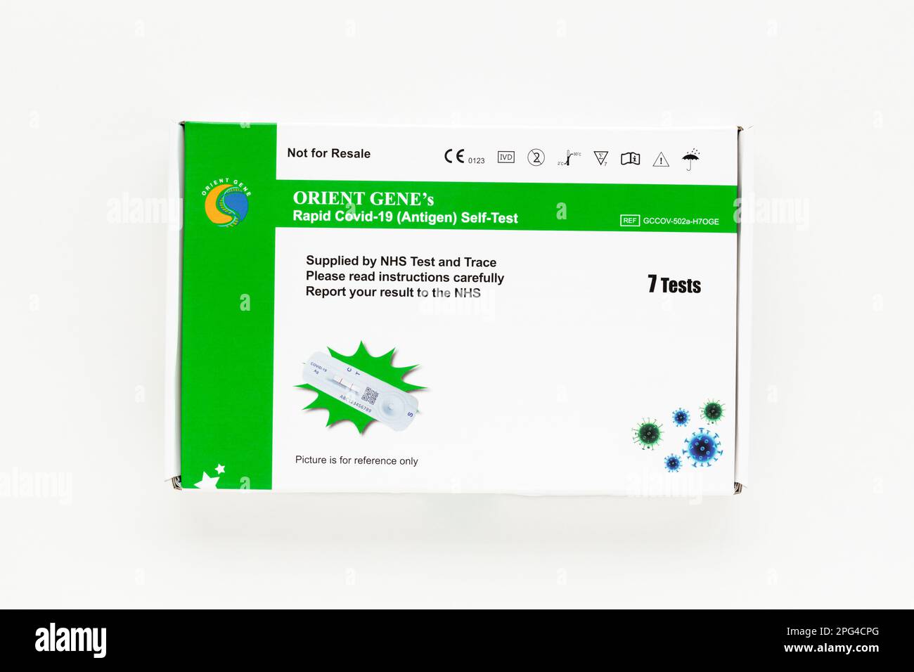 Covid 19 NHS Lateral Flow Test Kit, Schottland, Großbritannien, Europa Stockfoto