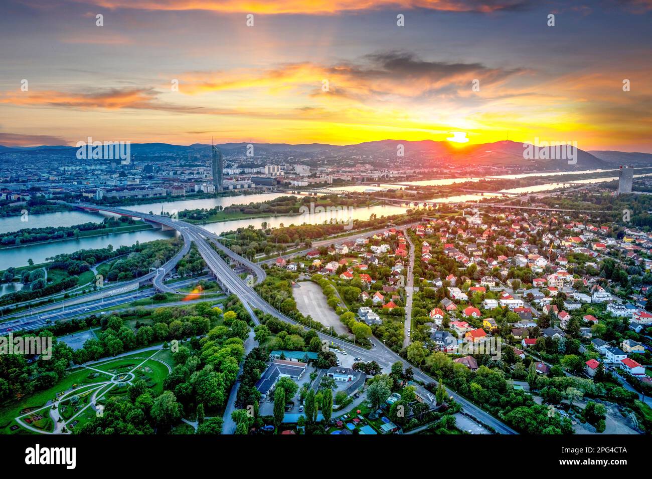 Blick über Wien, Österreich Stockfoto