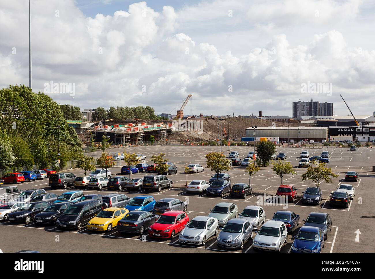 Bau der Autobahn M74 in der Nähe der Scotland Street im Jahr 2009, Glasgow, Schottland, Großbritannien, Europa Stockfoto