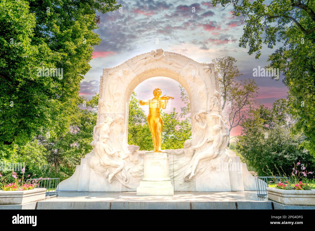 Johann-Strauss-Denkmal, Wien, Österreich Stockfoto