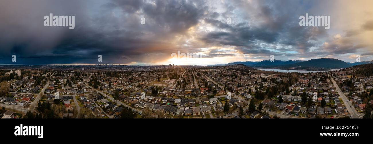 Moderne Vorstadtgegend. Burnaby, Vancouver, BC, Kanada Stockfoto