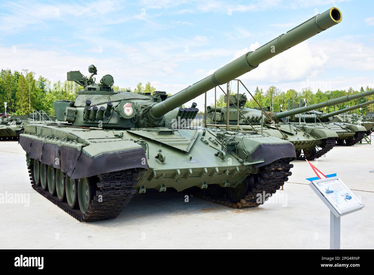 PARK PATRIOT, KUBINKA, MOSKAU, RUSSLAND - 11. Juli 2017: Sowjetischer Hauptkampfpanzer T-72 Stockfoto