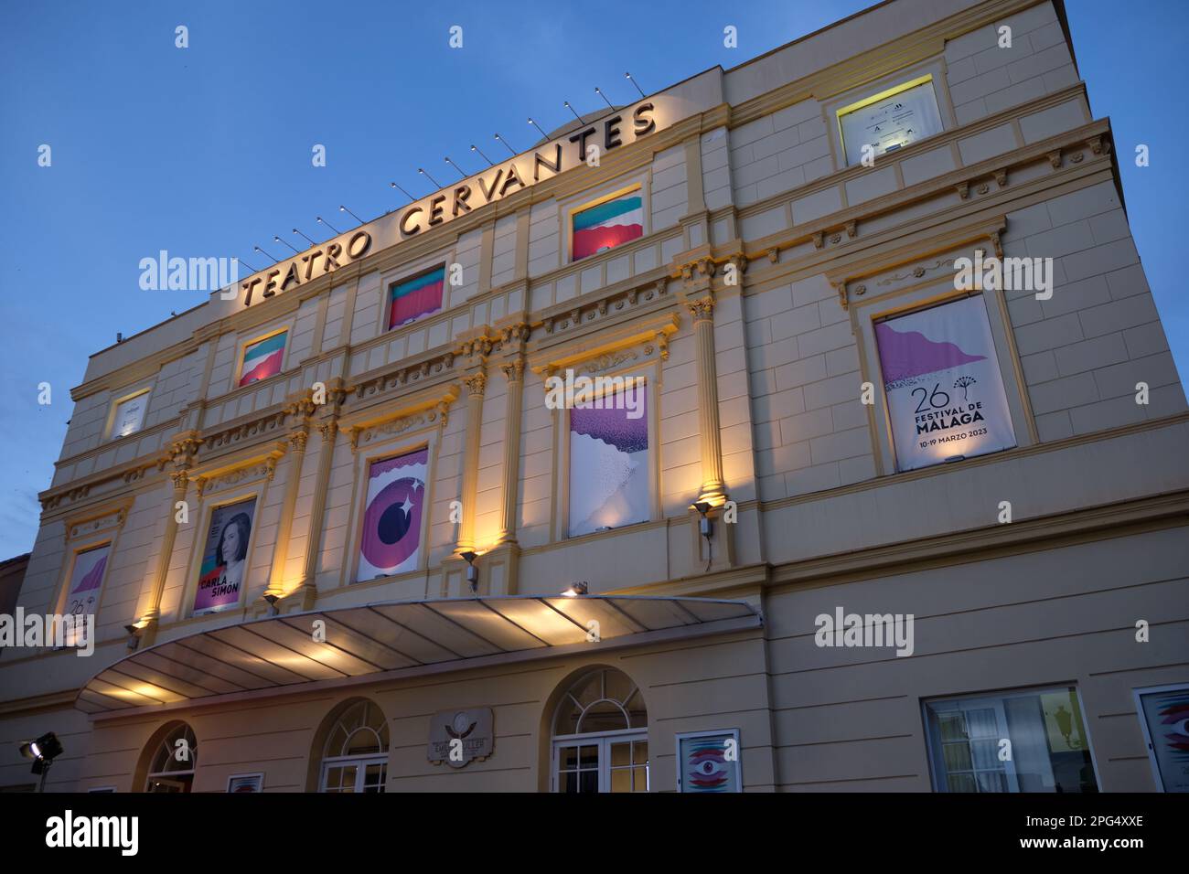 Cervantes Theater, 26. Malaga Filmfestival, Spanien. Stockfoto