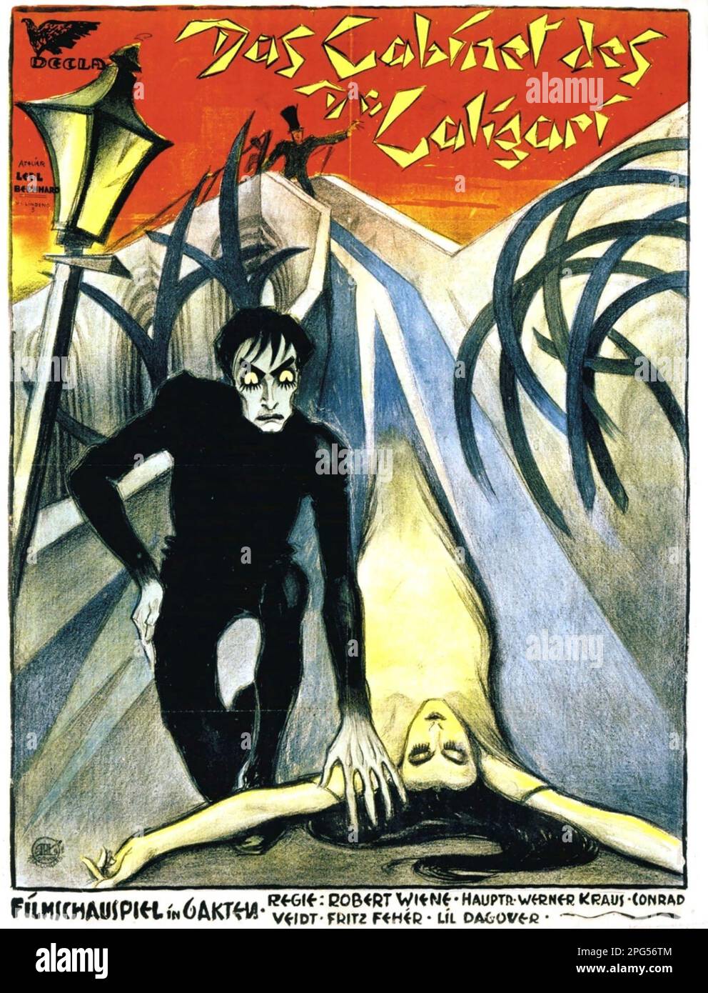 DAS KABINETT VON DR. CALIGARI-Poster für den deutschen Stummfilm 1920, produziert von Decla-Film Stockfoto