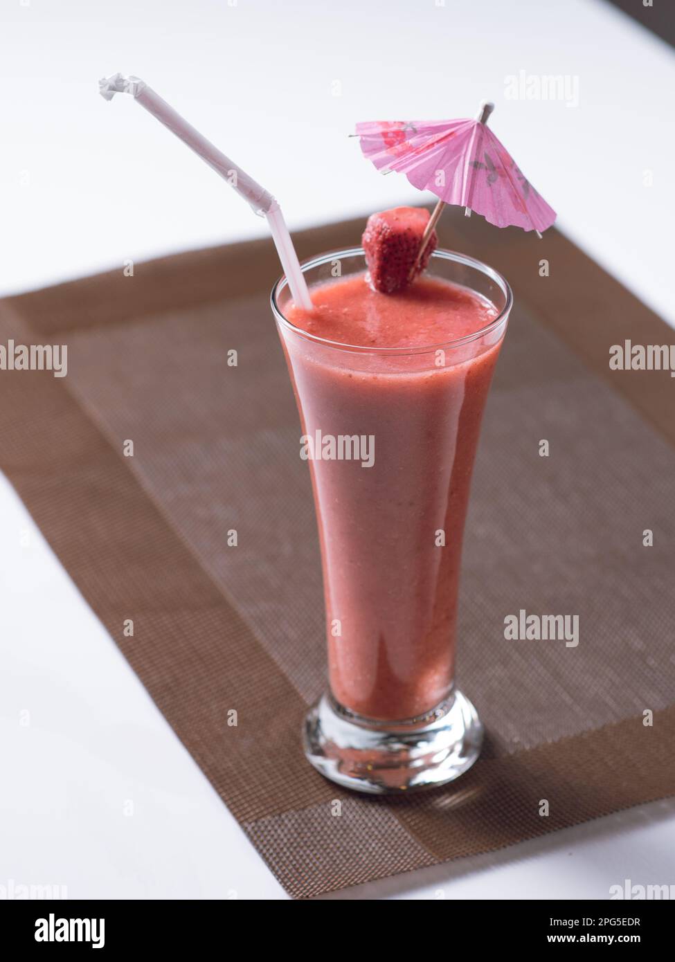 Erdbeersaft Stockfoto