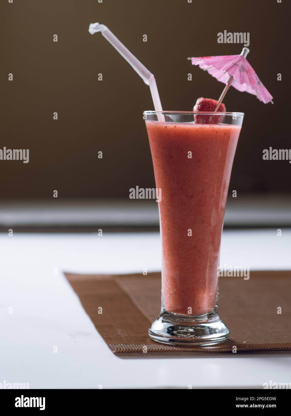 Erdbeersaft Stockfoto