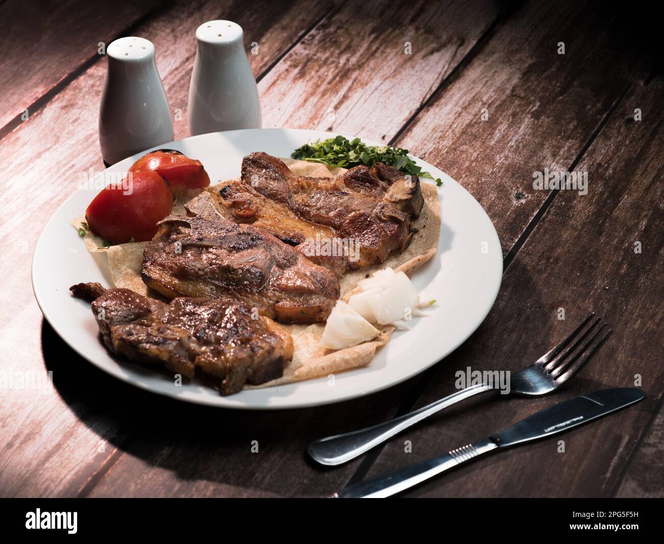 Lammsteak Stockfoto