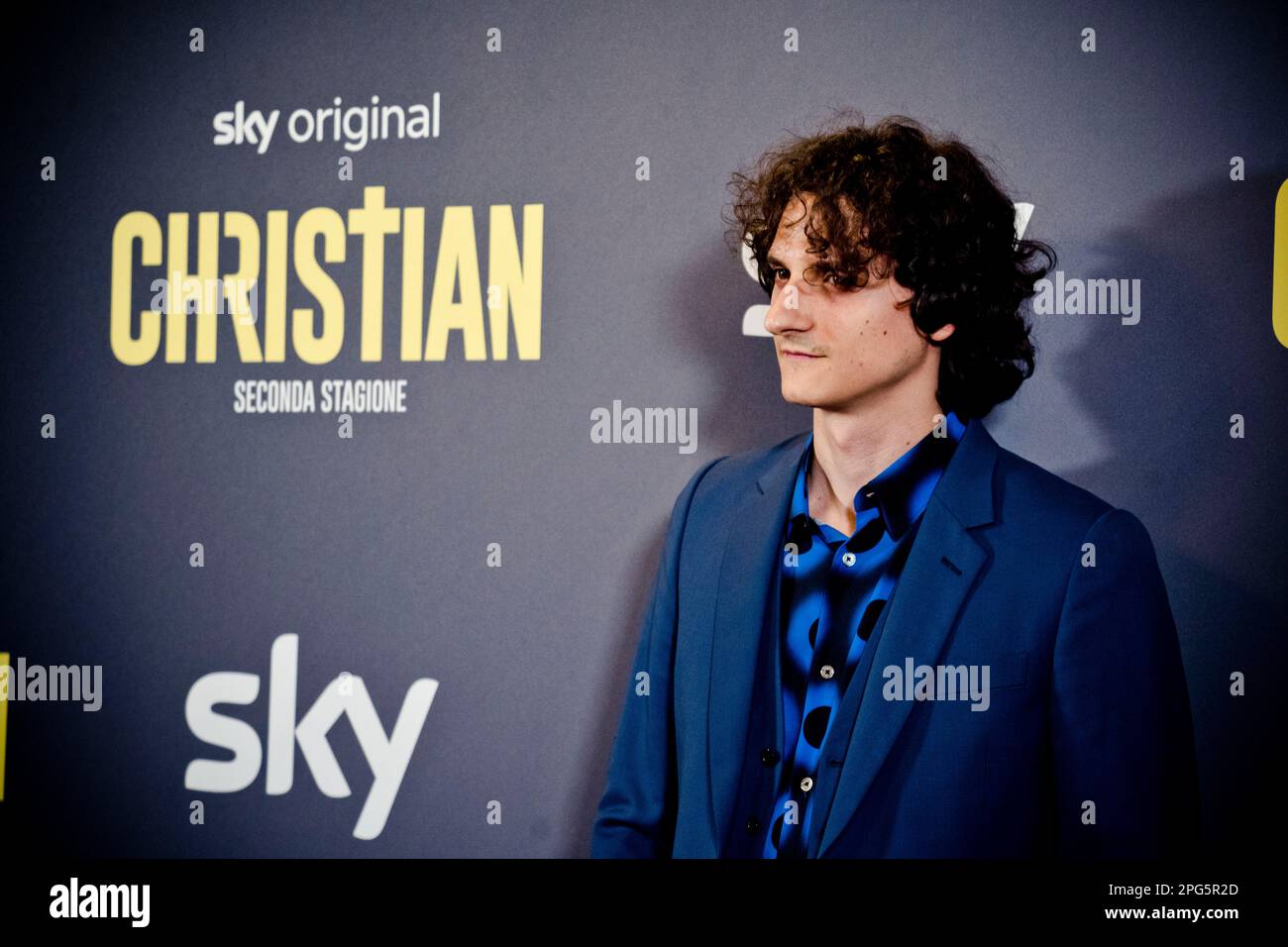 Rom, Italien, 20. März 2023, Antonio Bannò nimmt an der Premiere von „Christian - second da stagione“ im Kino Barberini Teil (Foto: Giovanna Onofri Stockfoto