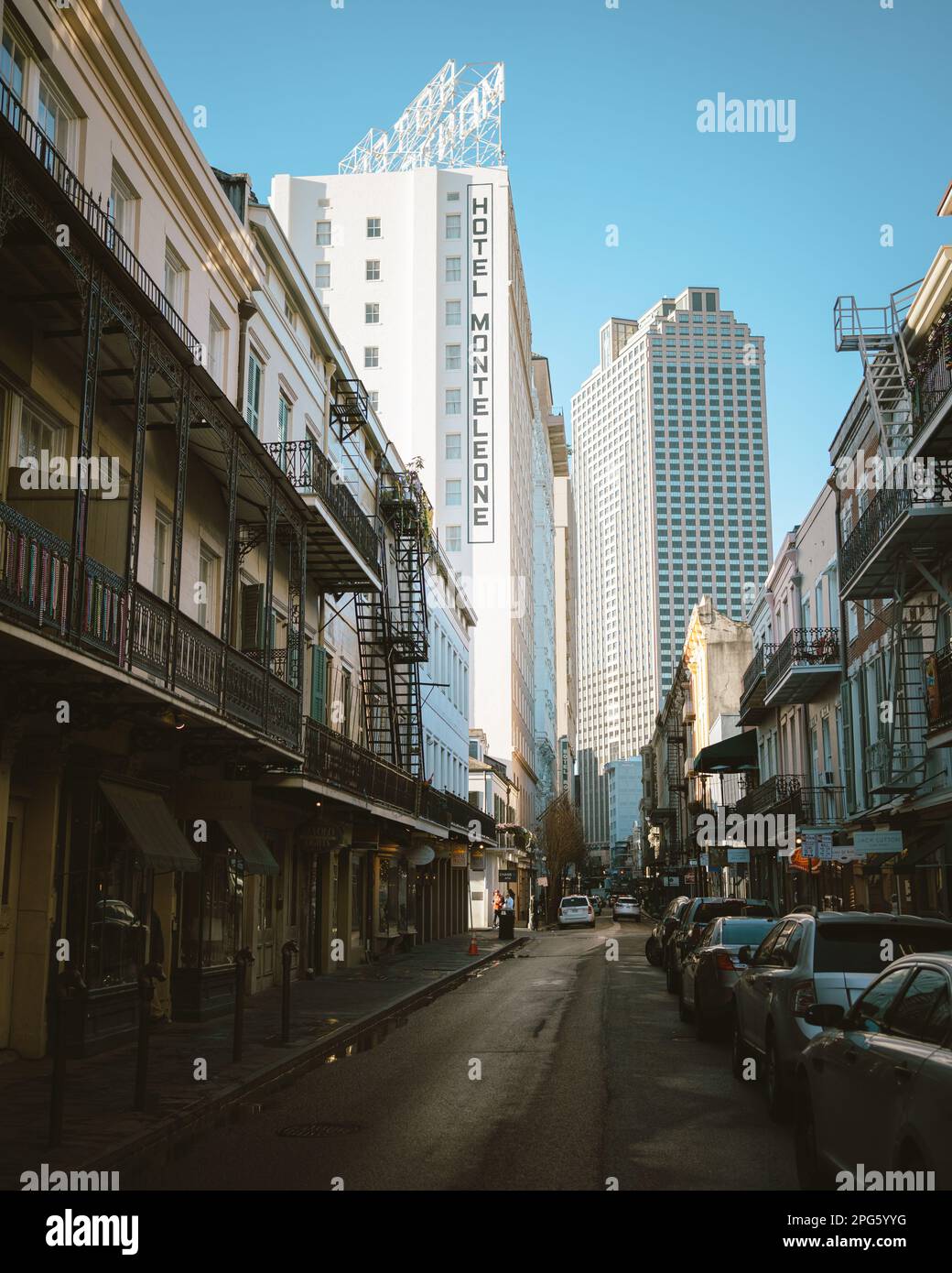 Hotel Monteleone Vintage Schild, New Orleans, Louisiana Stockfoto