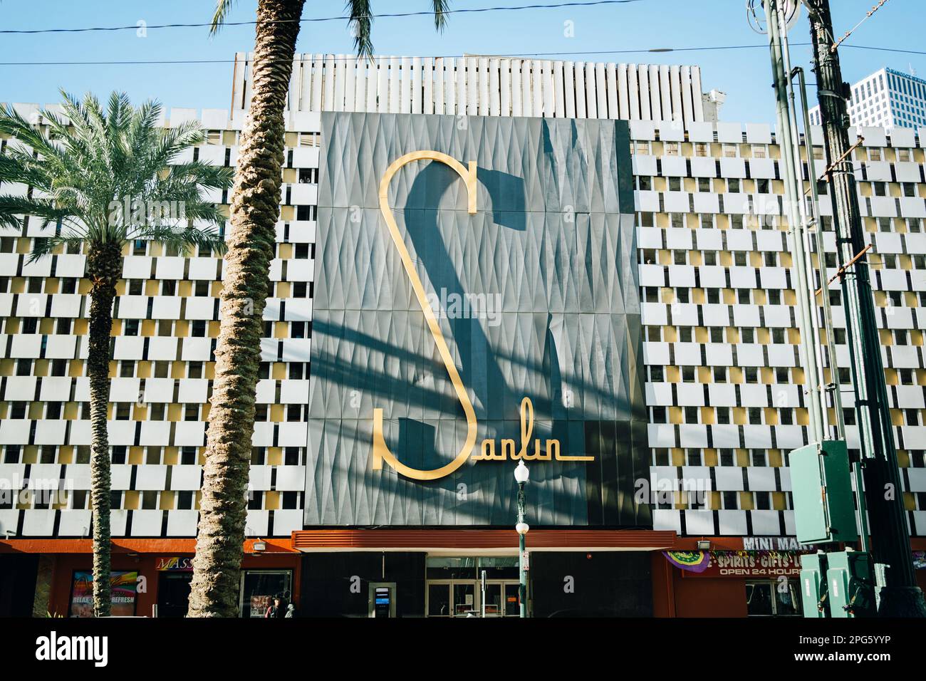 Sanlin Vintage-Schild, New Orleans, Louisiana Stockfoto