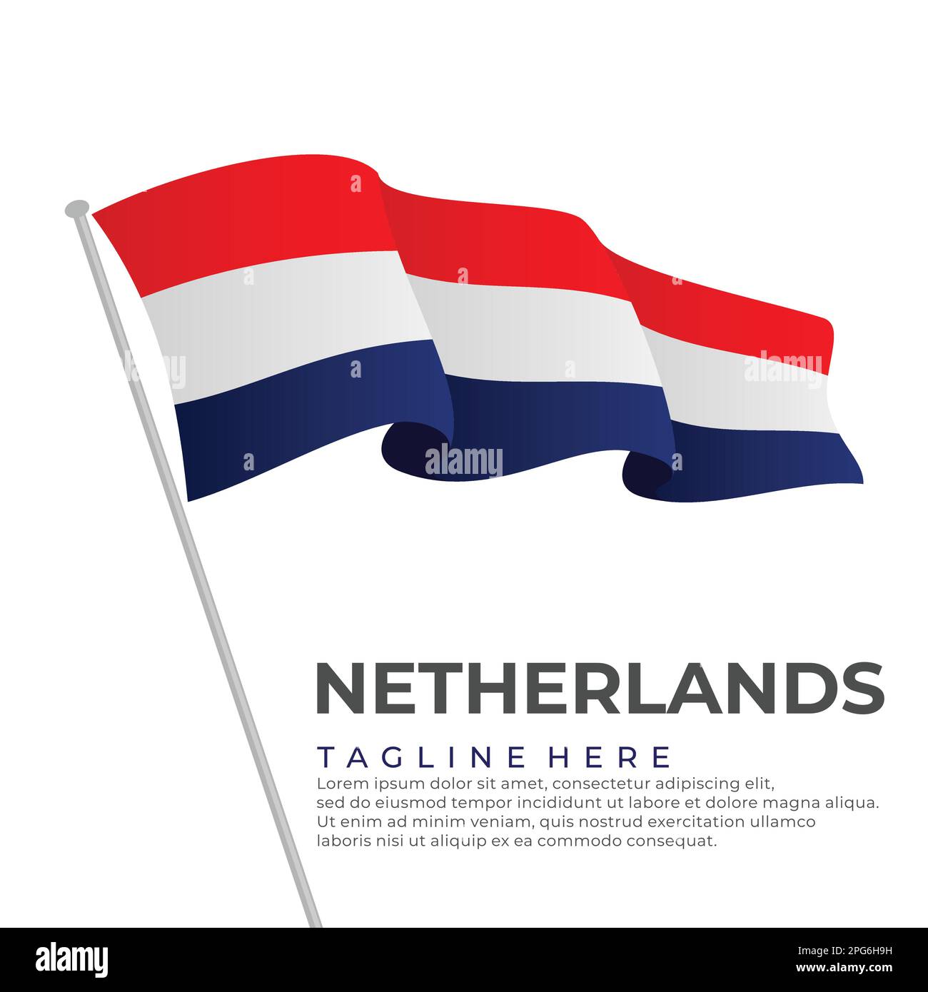 Schablonenvektor Niederlande Flaggen modernes Design. Vektordarstellung Stock Vektor