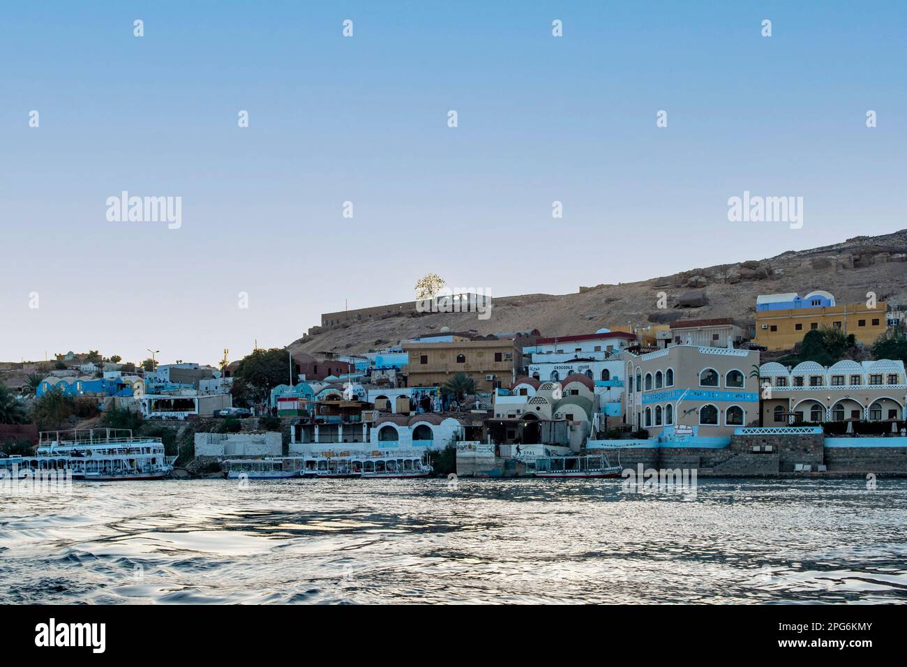 Nubisches Dorf bei Assuan, Ägypten Stockfoto