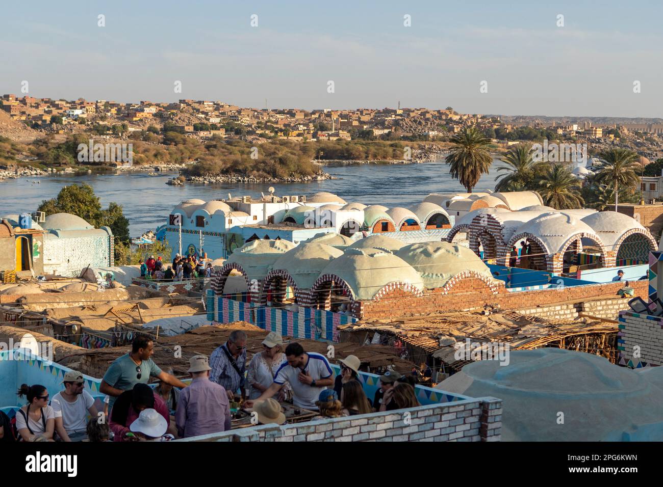 Nubisches Dorf bei Assuan, Ägypten Stockfoto