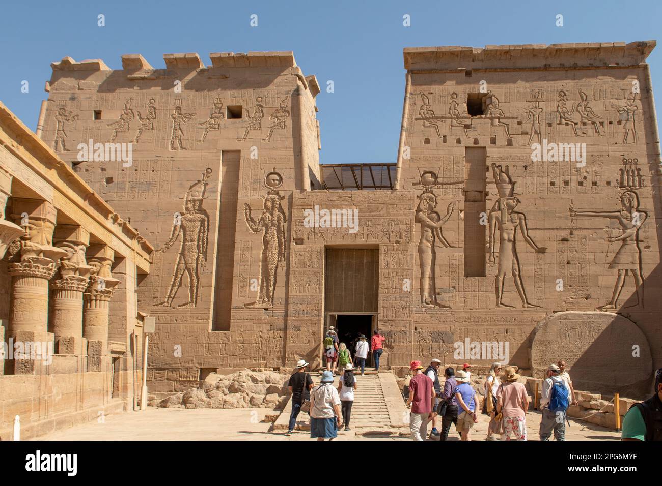 Philae Tempel, in der Nähe von Assuan, Ägypten Stockfoto