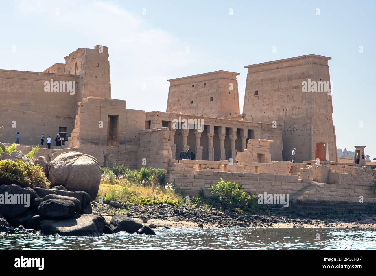 Philae Tempel, in der Nähe von Assuan, Ägypten Stockfoto