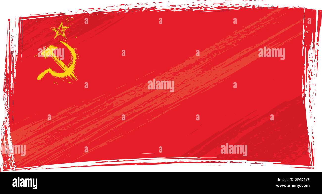 Grunge Sowjetunion Flagge Stock Vektor