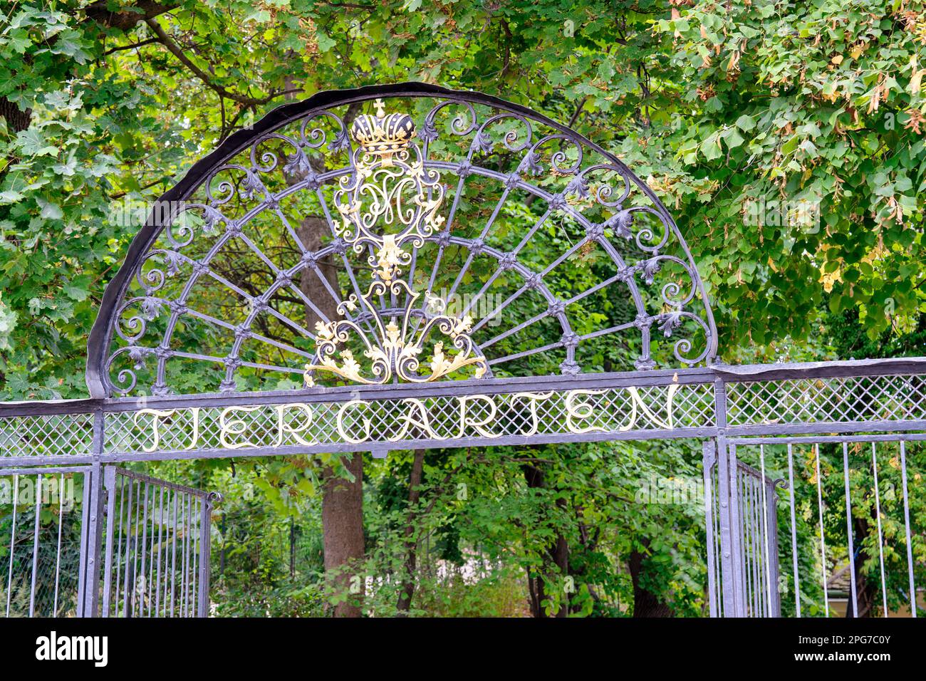 Wiener Schönbrunn-Park und Tiergarten in der Sommersaison, Osterreich. Stockfoto