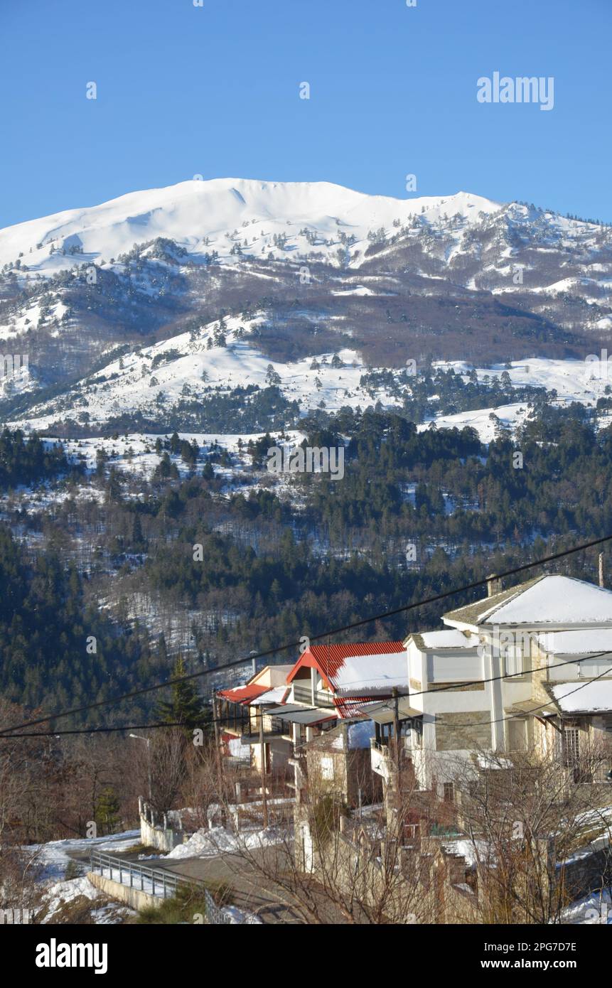 Griechenland, Nordgriechenland, Grevena Filippaioi traditionelles Dorf Stockfoto