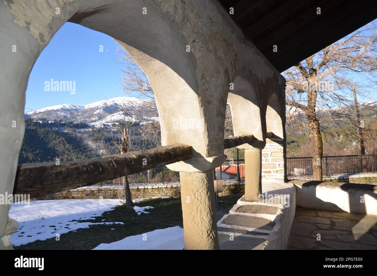 Griechenland, Nordgriechenland, Grevena Filippaioi traditionelles Dorf Stockfoto