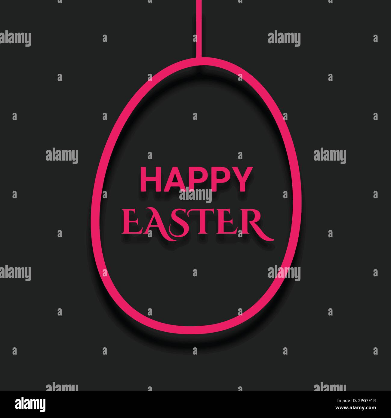 Osterei mit Text Happy Easter. Vektordarstellung. Eps 10 Stock Vektor