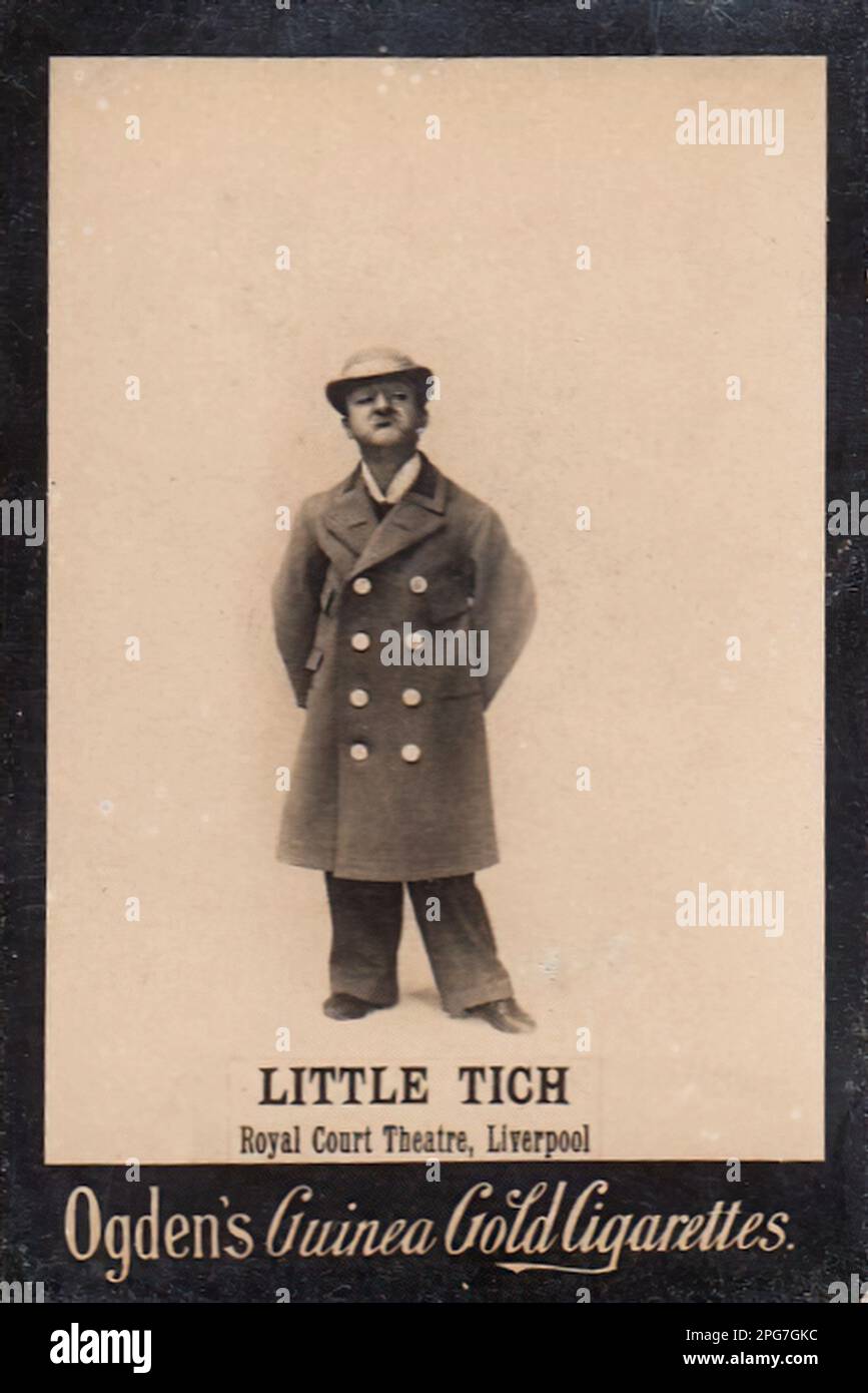 Porträt von Little Tich - Vintage Cigarette Card, viktorianische Ära Stockfoto