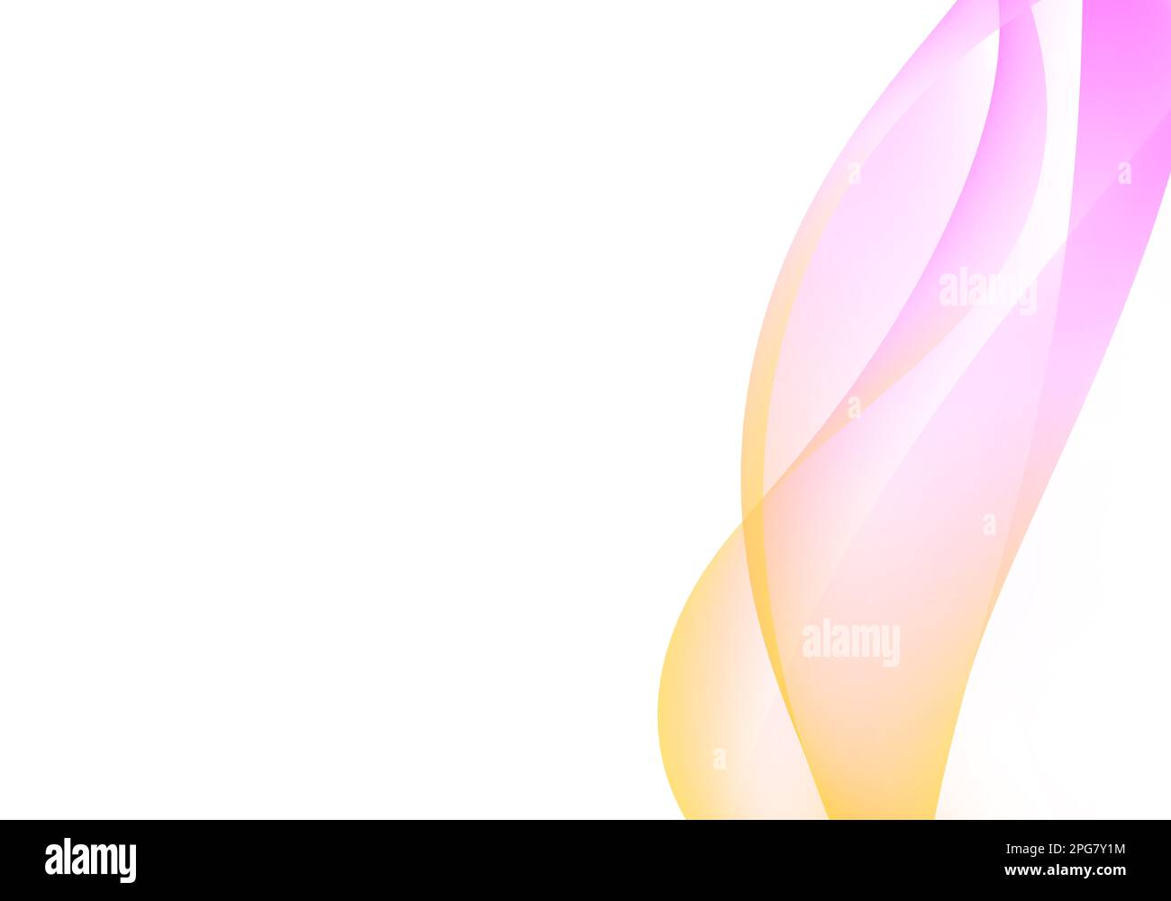 Abstrakter Hintergrund mit pinkfarbenen und gelben Wellenlinien. Wellig sanft geschmeidig gewellt Rosa und Gelb Stockfoto