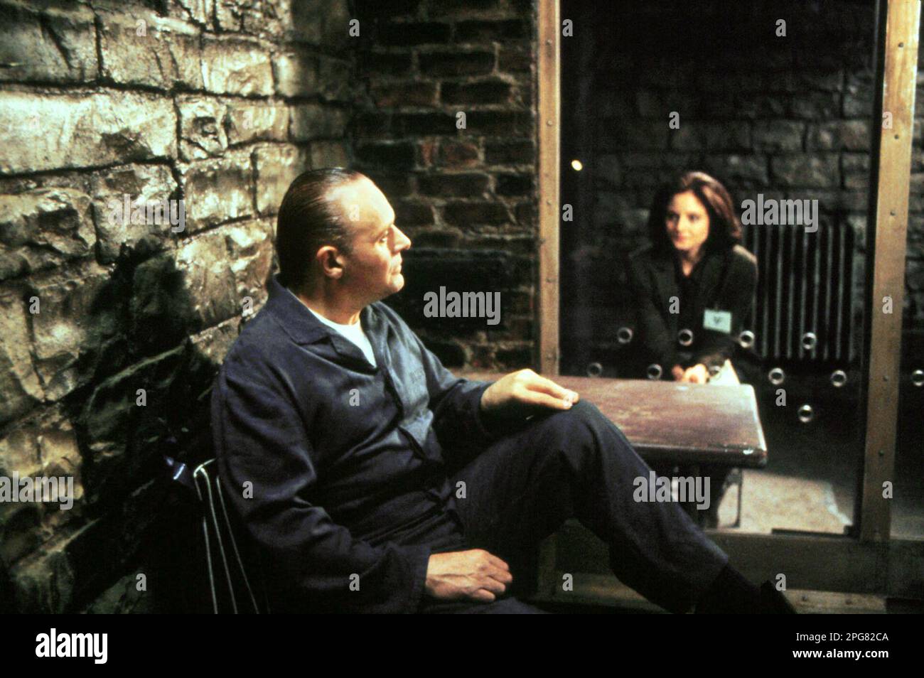 Die Stille Der Lämmer Anthony Hopkins & Jodie Foster Stockfoto