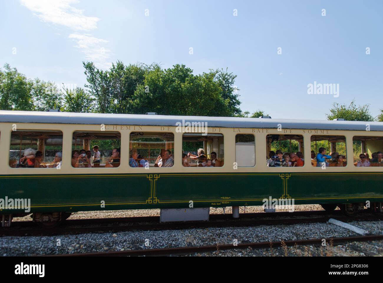 Dampfeisenbahn, Somme Bay Railway in Picardy Stockfoto