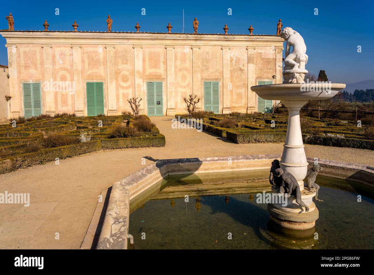 Boboli Gardens ein historischer Park in der Stadt Florenz, der 1766 für die Öffentlichkeit geöffnet wurde. Ursprünglich für die Medici entwickelt. Seltenes Freiland Stockfoto