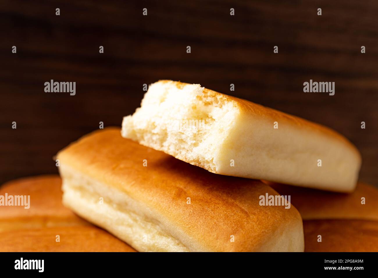 Weiche und herzhafte Butterbrotstangen Stockfoto