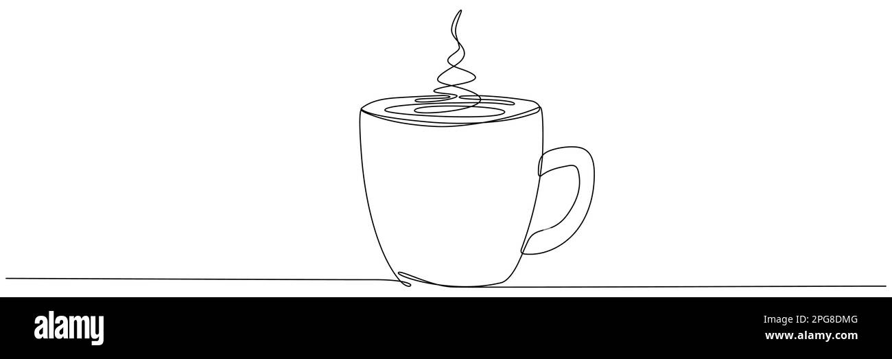 Durchgängige Strichgrafiken im Becher Stock Vektor