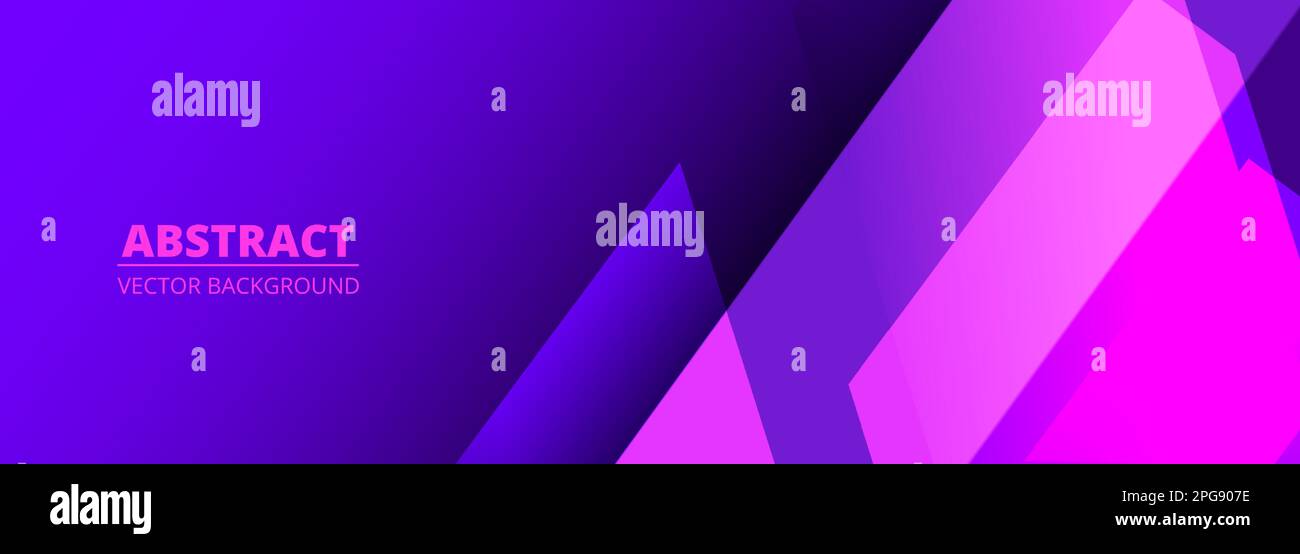 Modernes sportliches Bannerdesign mit diagonalen pinkfarbenen und violetten Linien. Abstrakter Sport-Hintergrund. Vektordarstellung Stock Vektor