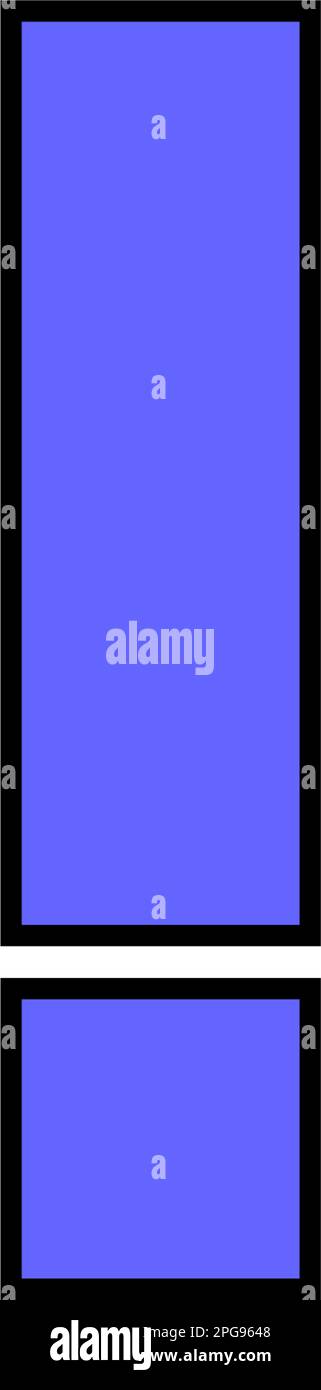 Schriftart Alphabet gefaltet aus farbigem Papier, Ausrufezeichen in mehrfarbigem Band, Vektorabbildung 10EPS Stock Vektor