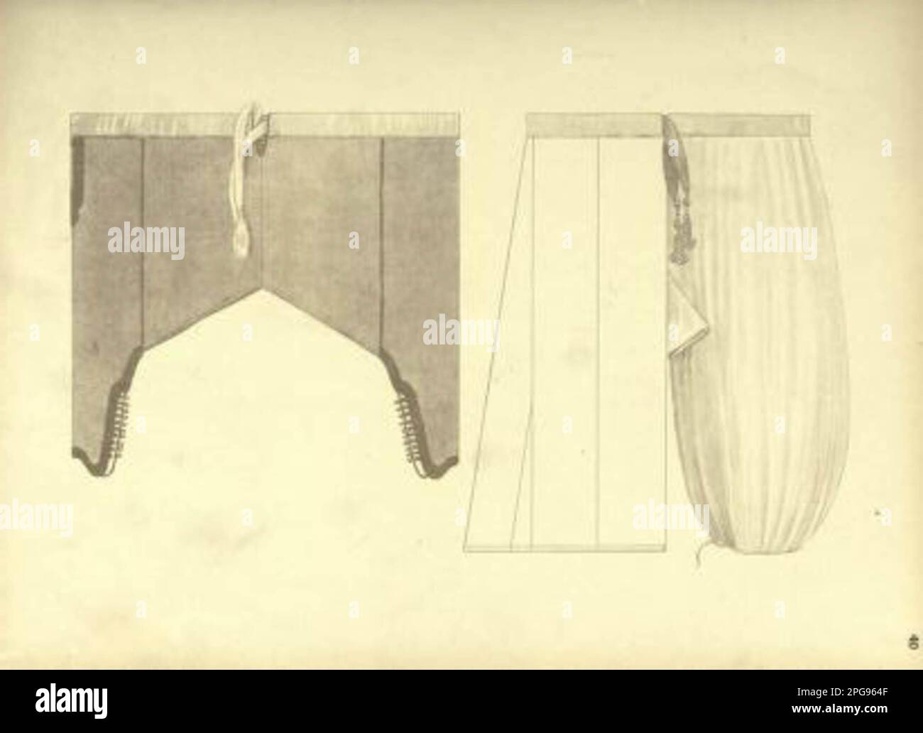 Breite Taft-Frauenhose, Tshalvar (Türkisch), Shintijan (Ägyptisch). Frauenhosen Stockfoto