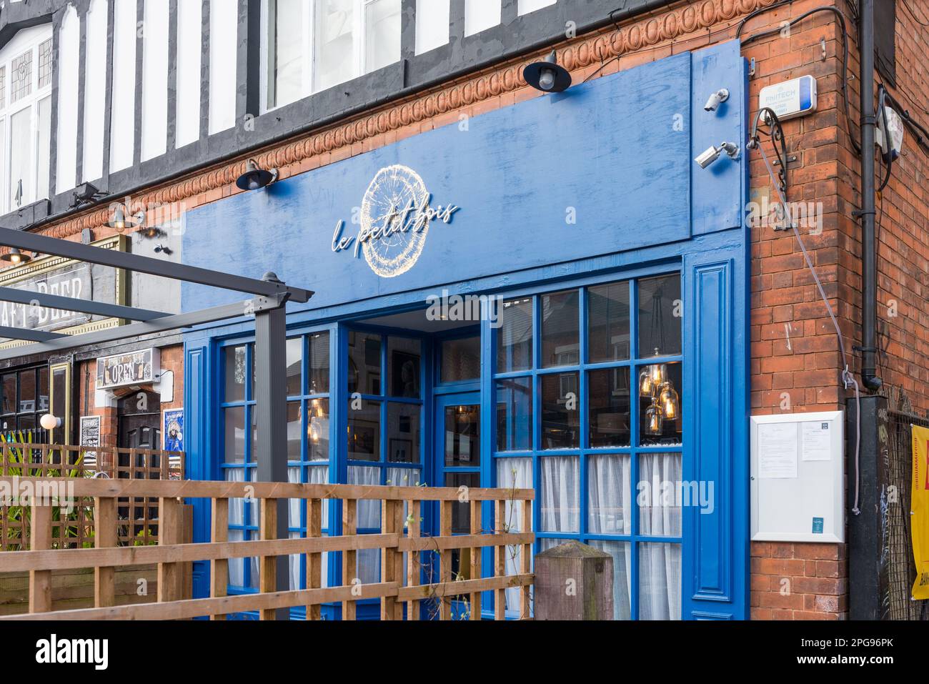 Le Petit Bois, französisches Restaurant oder Bistro in Moseley, Birmingham Stockfoto