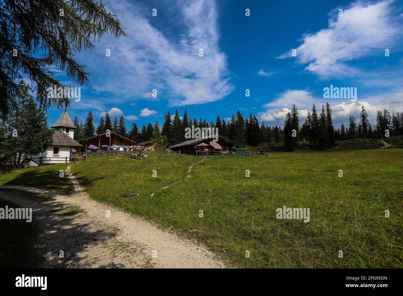 Zeit zur freien Verfügung in den alpen Stockfoto
