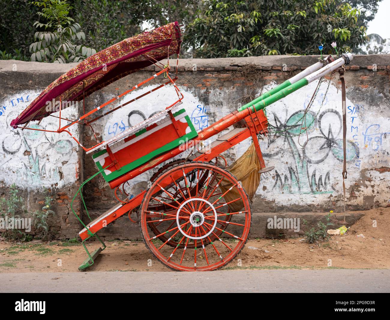 Ein Personenwagen, bekannt als Tanga in Murshidabad, Indien. Stockfoto