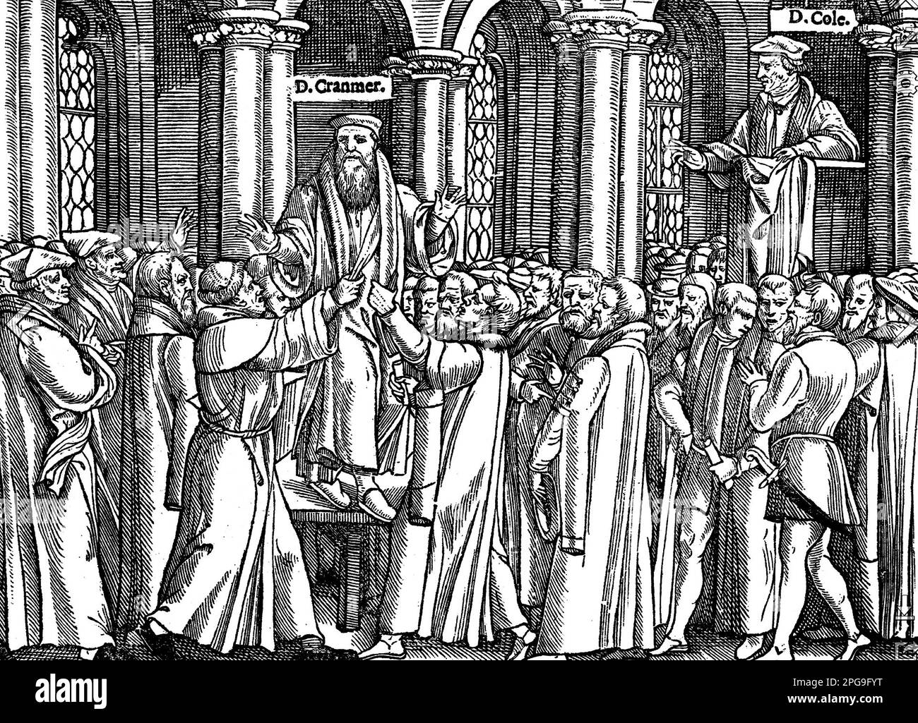 THOMAS CRANMER (1489-1556) Erzbischof von Canterbury und Führer der englischen Reformation. Im November 1553 in Oxford wegen Hochverrats angeklagt. Stockfoto