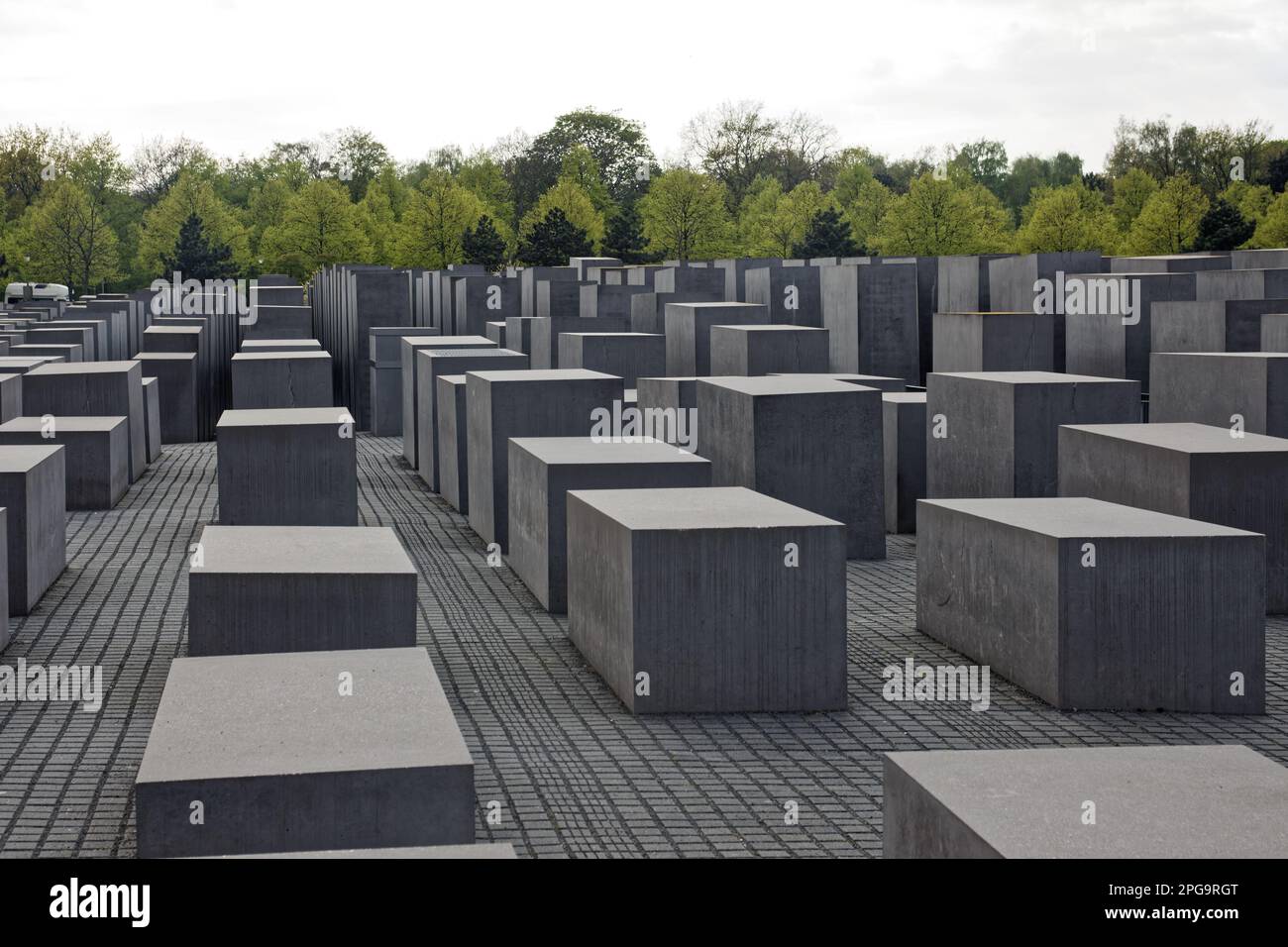 Die Betonplatten der Gedenkstätte für die ermordeten Juden Europas, in Berlin, Deutschland Stockfoto