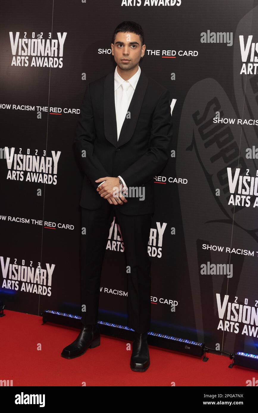 Shah nimmt an der Medienkonferenz der Visionary Arts Awards im Ham Yard Hotel in London Teil. Foto: Dienstag, 21. März 2023. Stockfoto