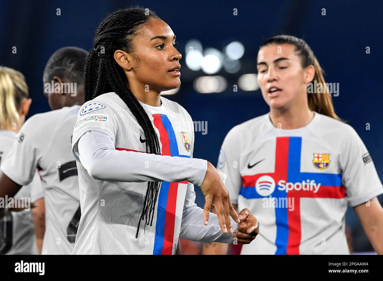 Rom, Italien. 21. März 2023. Während des Viertelfinals der UEFA Champions League zwischen AS Roma und dem FC Barcelona im stadio Olimpico in Rom (Italien) am 21. März 2022. Kredit: Insidefoto di andrea staccioli/Alamy Live News Stockfoto
